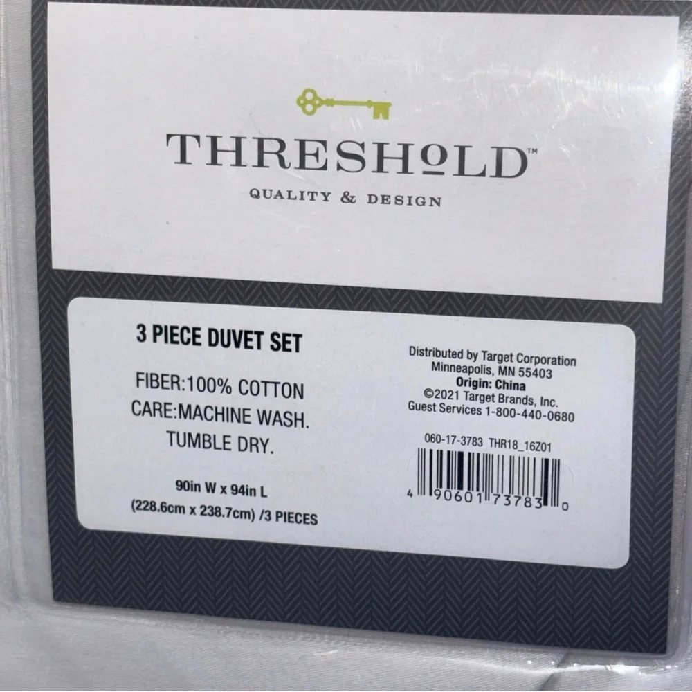 Textured Duvet Cover Set Pinch Pleat Design With Shams Full/Queen light gray new